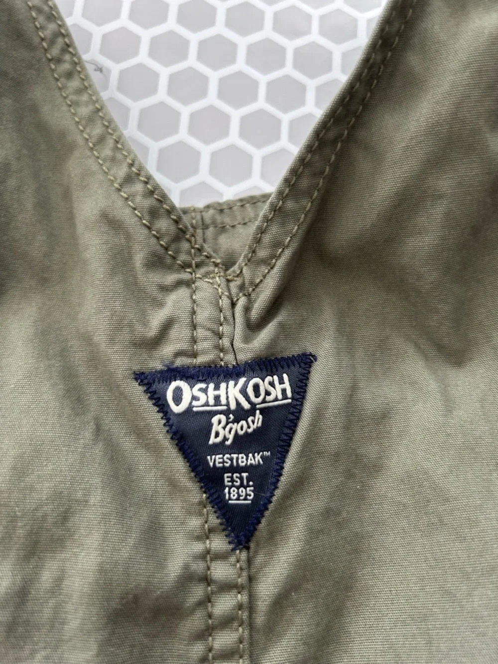 OshKosh B'gosh Kids Olive Overalls with Adjustable Straps. Size 2T
